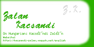 zalan kacsandi business card